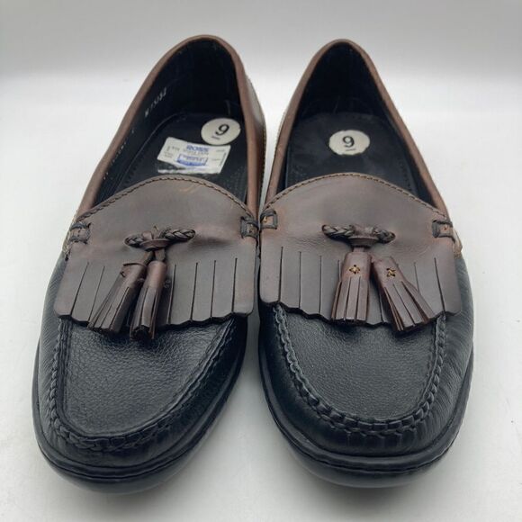 Cole Haan Black/Brown Leather Men’s Loafers Size 9 - Picture 1 of 9